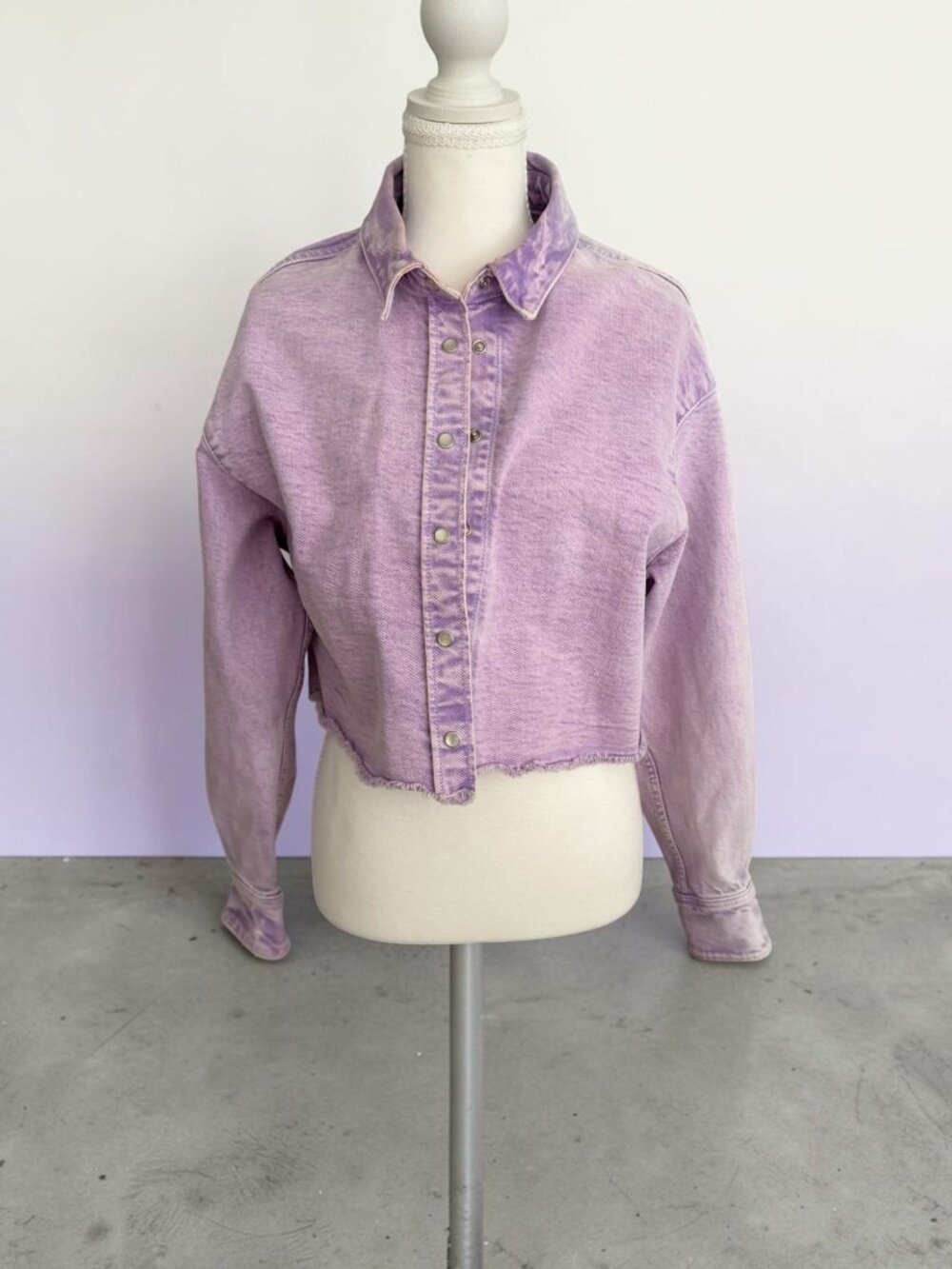 IRO Women’s Purple Denim Jacket Size 36 US Small
